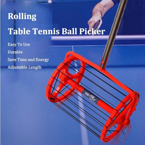 Raccoglitore per palline da ping pong, tipo a rullo, design leggero, raccoglitore a tre sezioni per una facile raccolta e conservazione delle palline da ping pong