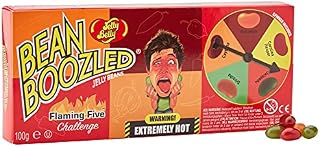 Jelly Belly Bean Boozled Flaming Five Spinner Box - Extremely Hot Candy Beans - for Fun Filled Adult Parties, 100g, Pack of 1