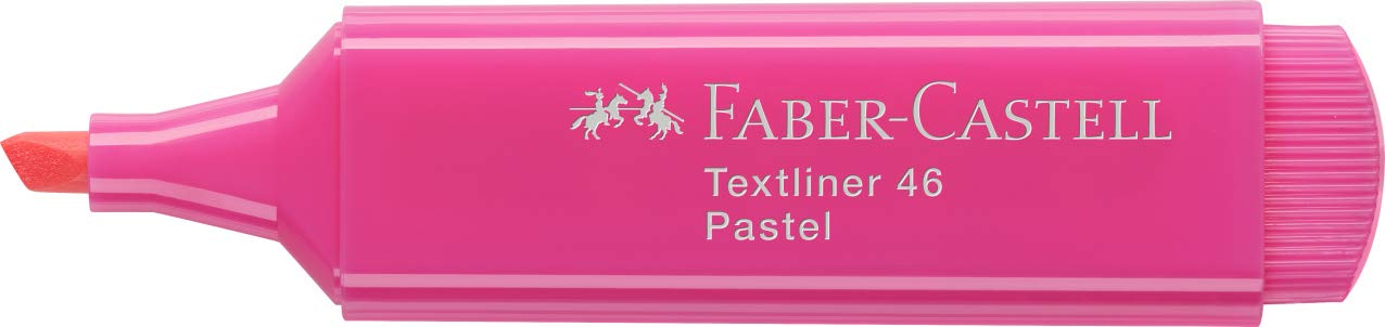 Faber-Castell Textliner 46 Textmarker, Pastellviolett, Pink, 50 Stück