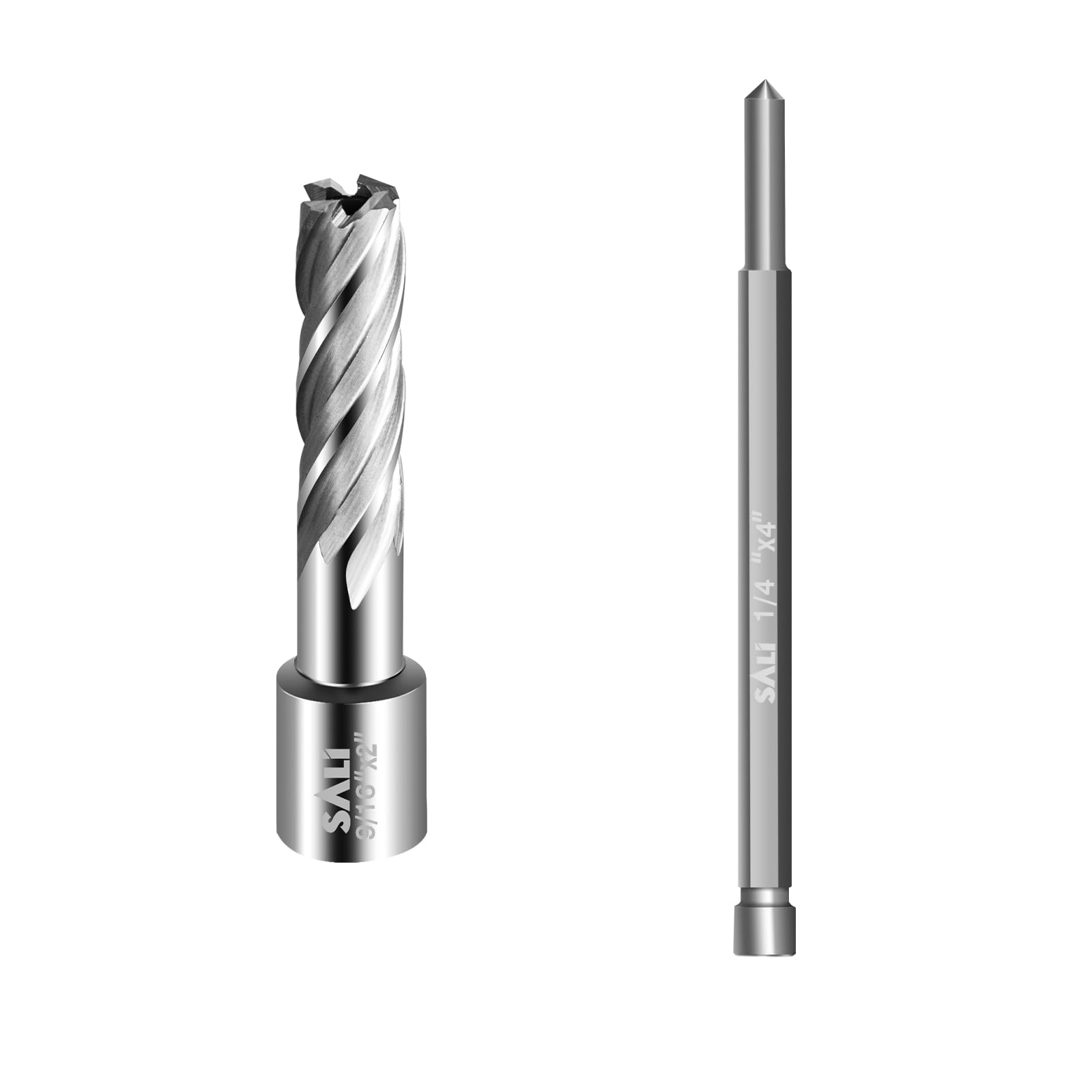 SALI Annular Cutter Diameter 9/16 Inch with Weldon Shank 3/4" (with 2 Flats) Cutting Depth 2" Mag Drill Bit for Magnetic Drill Press HSS Fully Ground