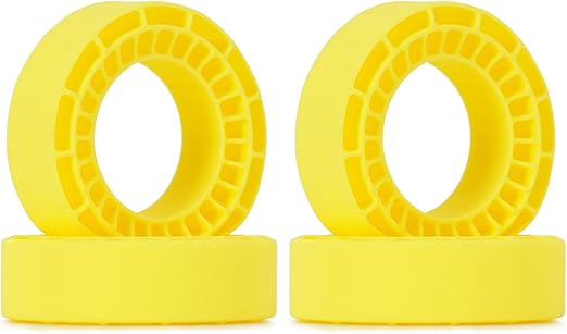 INJORA 4pcs Silicone Rubber Inserts for 64 * 24mm 1.3" Tires(Yellow)