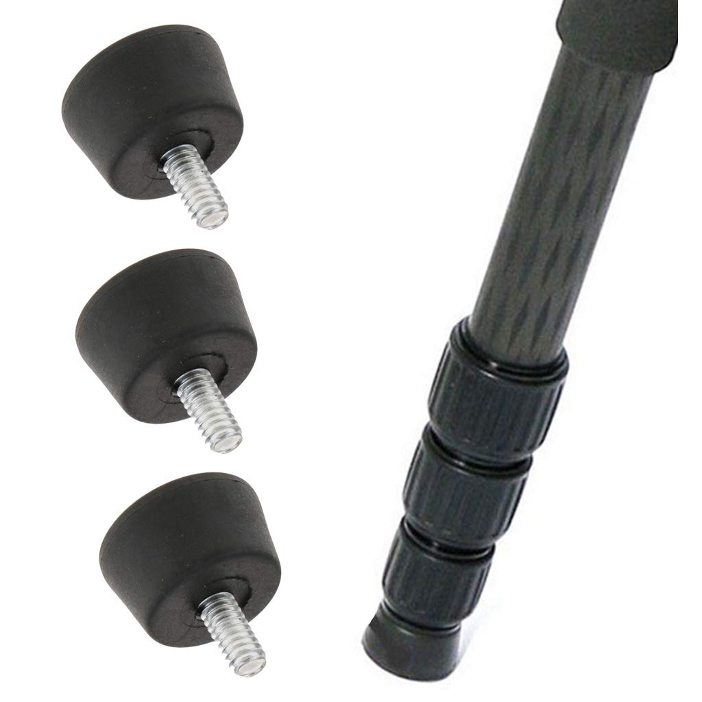 perfk 3X 1/4" Crampons Pieds Trépied en Caoutchouc Universel Fixation Embouts Remplacement