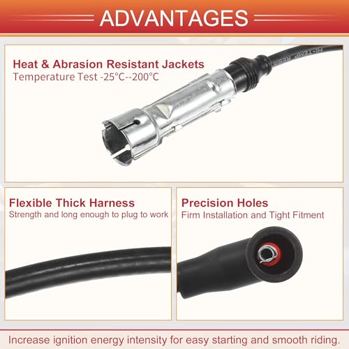 Cables de bujía de automóvil para Benz 500SEC y 380SE con arnés de bobina 6