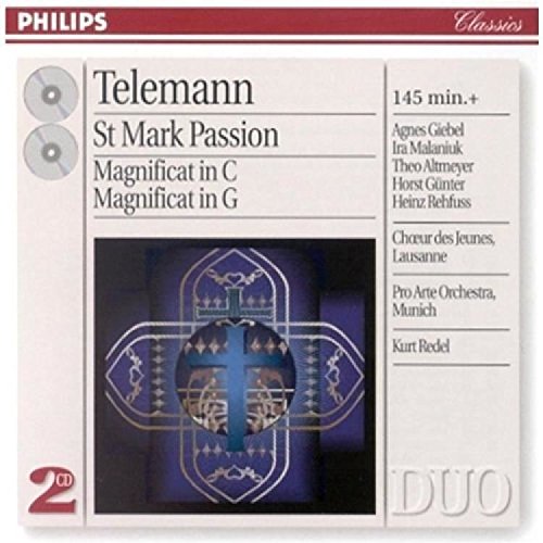 St Mark Passion / Magnificat in C & G [Audio CD] Telemann; Giebel; Malaniuk; Redel and Paom