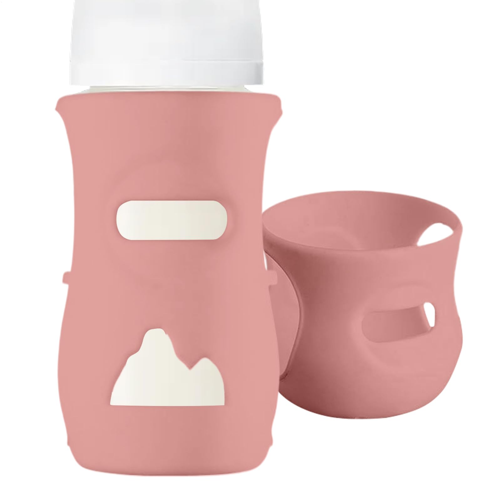 de botella de leche de silicona – Manga de botella de vidrio de alimenticio, película aislante resistente al calor | Protector de biberón para niños pequeños, de silicona