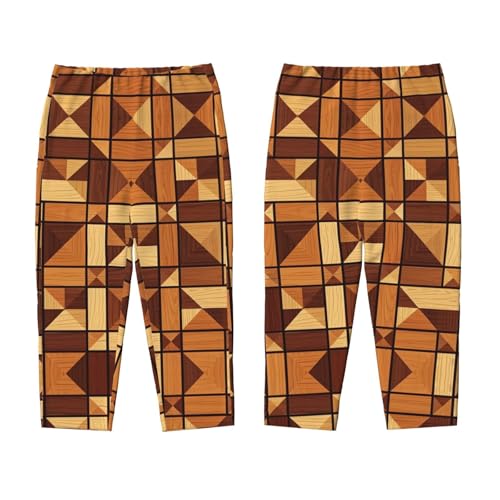 Pajama Pants Pajama Bottoms with Elastic Waistband Sleepwear Lounge Pants, Wooden Plaid3