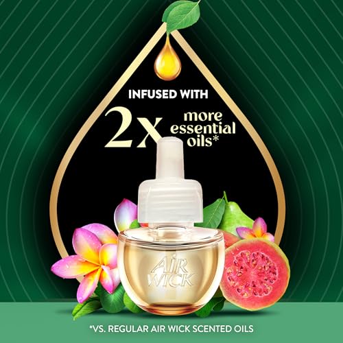 Air Wick Vibrant Plug in Scented Oil Refill, 5ct, Nectarine & Paradise Flower, Air Freshener, Essential Oils - image 3