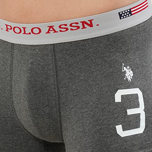 Image of U.S. Polo ASSN. Mens I015 Anti Microbial Branded Stretch Cotton Underwear Trunk -Pack of 1