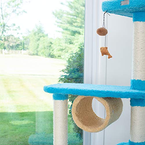Armarkat Premium Cat Tree Modelo X6105 Azul Celeste miniatura 5