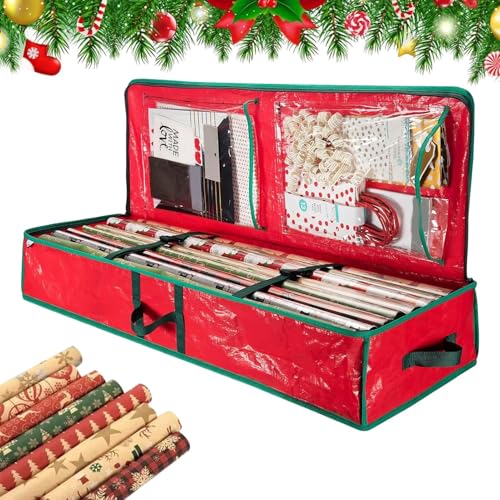 Boîte de stockage pour papier cadeau de Noël anti humidité