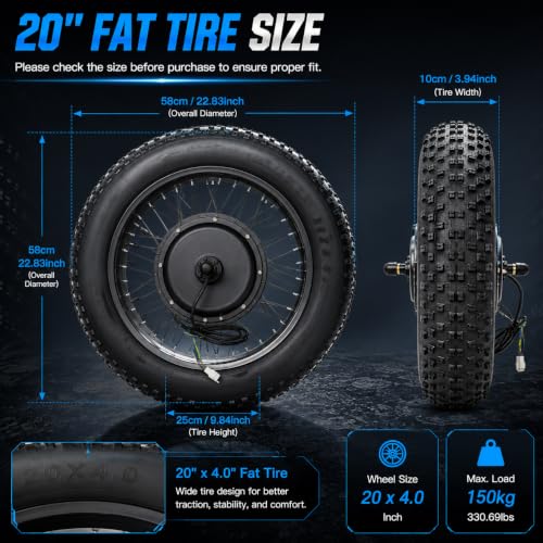 YUASDUU 48V 1500W Snow Bike Kit