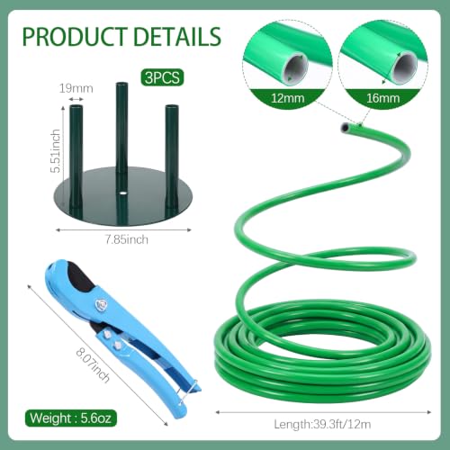 Hicarer Flexible Tube with Bases, Giant Flower Stem Kit, Three Poles, Green by Hicarer - Used condition - Image 2