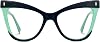 Zeelool Womens Chic Acetate Oversized Cat Eye Glasses Two-tone Frame with Clear Lens Silke ZJGA536976