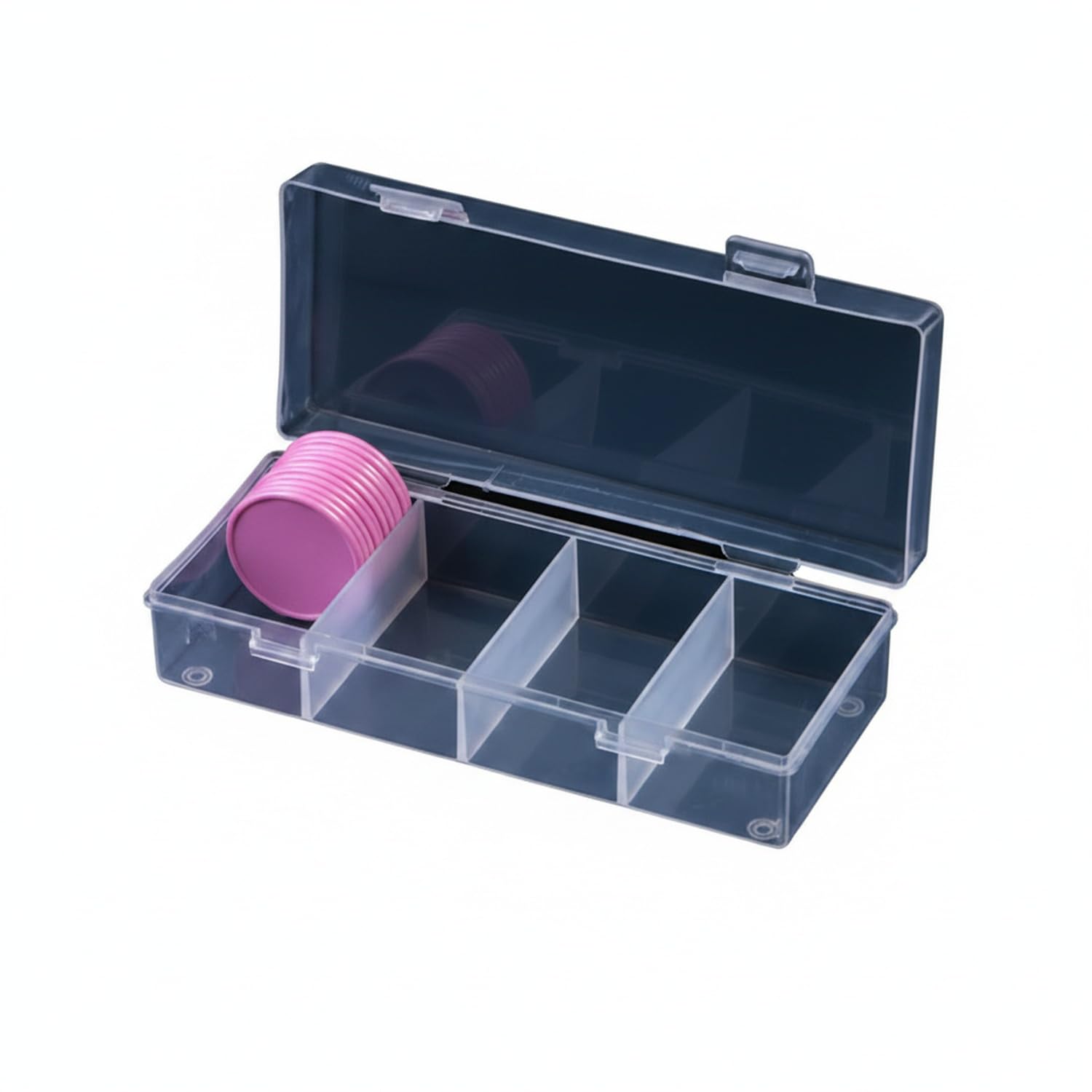 Caja de almacenamiento para fichas de póquer y cartas, caja de plástico PP transparente duradera con tapa, ideal para organizar fichas de juego de mesa, 12.5 x 6.5 x 4.5 pulgadas
