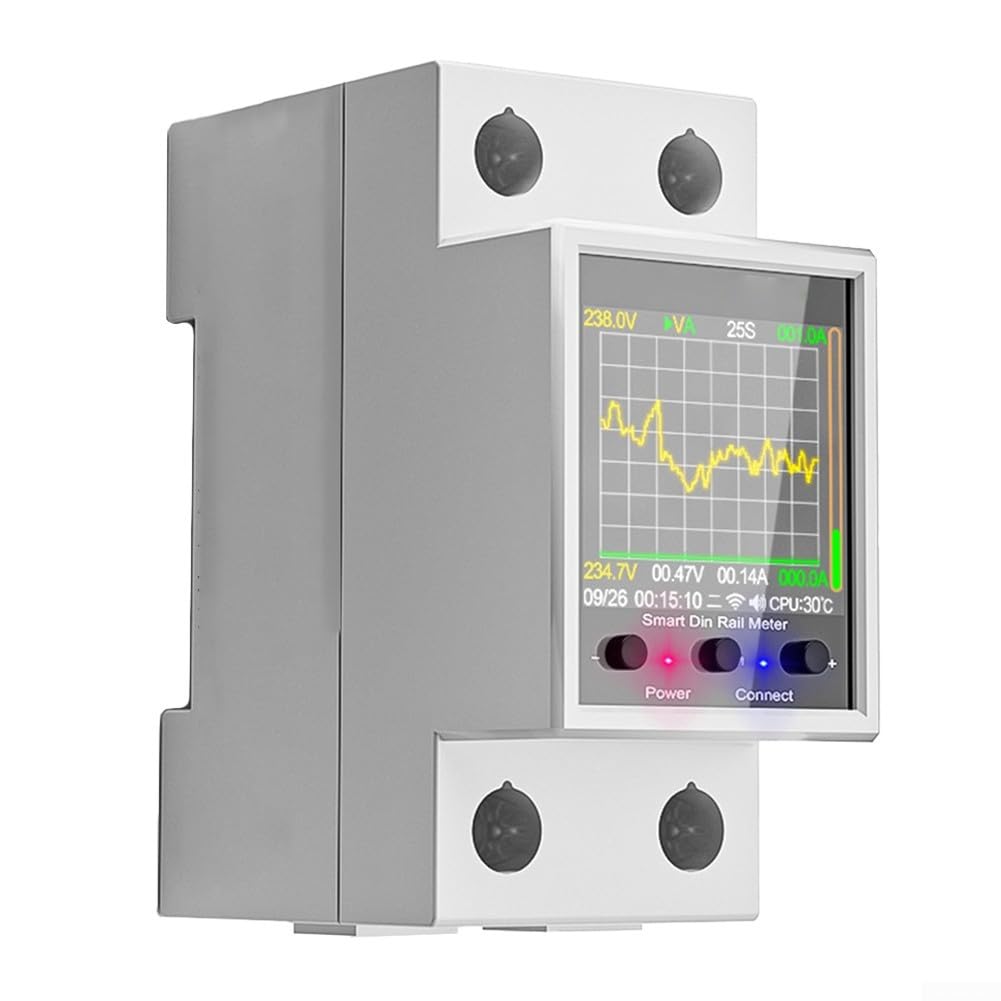 Instrumento montado en riel Gr2pw 100A, interruptor de relé de protección contra sobretensión de electrodomésticos de 50-60 Hz, utilizado para hogar inteligente (interruptor WiFi)