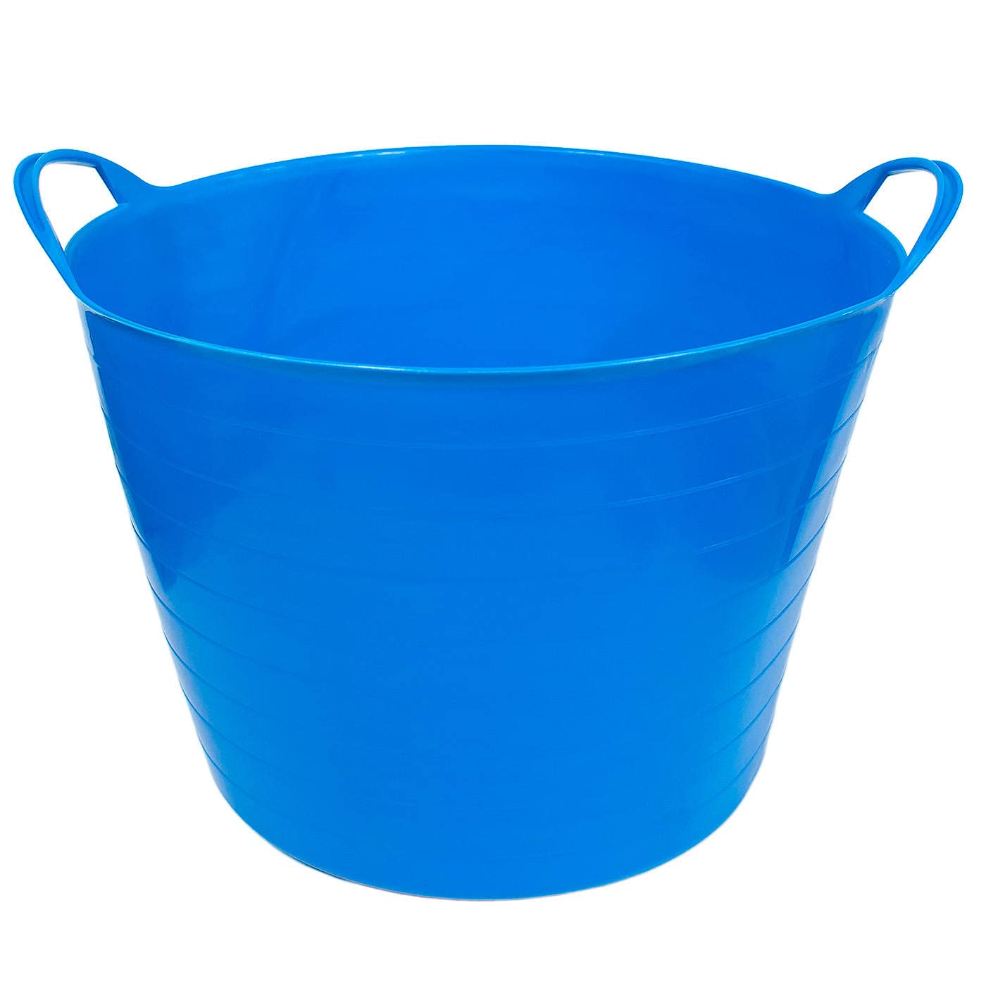 Pack de 6 capazos de plástico Flexible, de Color Azul, de 45 x 33 cm con Capacidad de 42 litros, con Asas, Ideal para Trabajo de Vendimia, Agricultura… Cubo de plástico(6uds / 42 litros Azul)