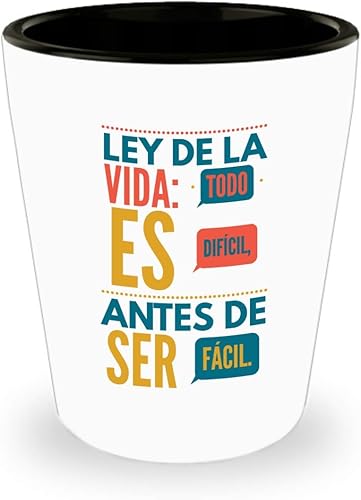 Regalo para amigas  Vaso de chupito para hija  Regalo perfecto para Navidad, graduados, profesionales y estudiantes  Vaso con afirmaciones
