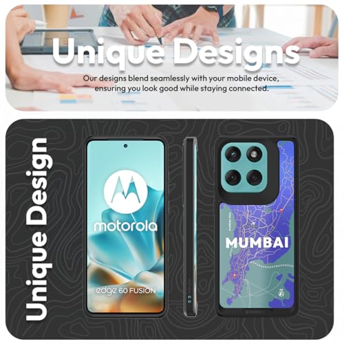 Image of KAPAVER Impulse Back Cover Case Compatible for Motorola Edge 60 Fusion (PC + TPU) (GPS Mumbai-BS), Multicolour