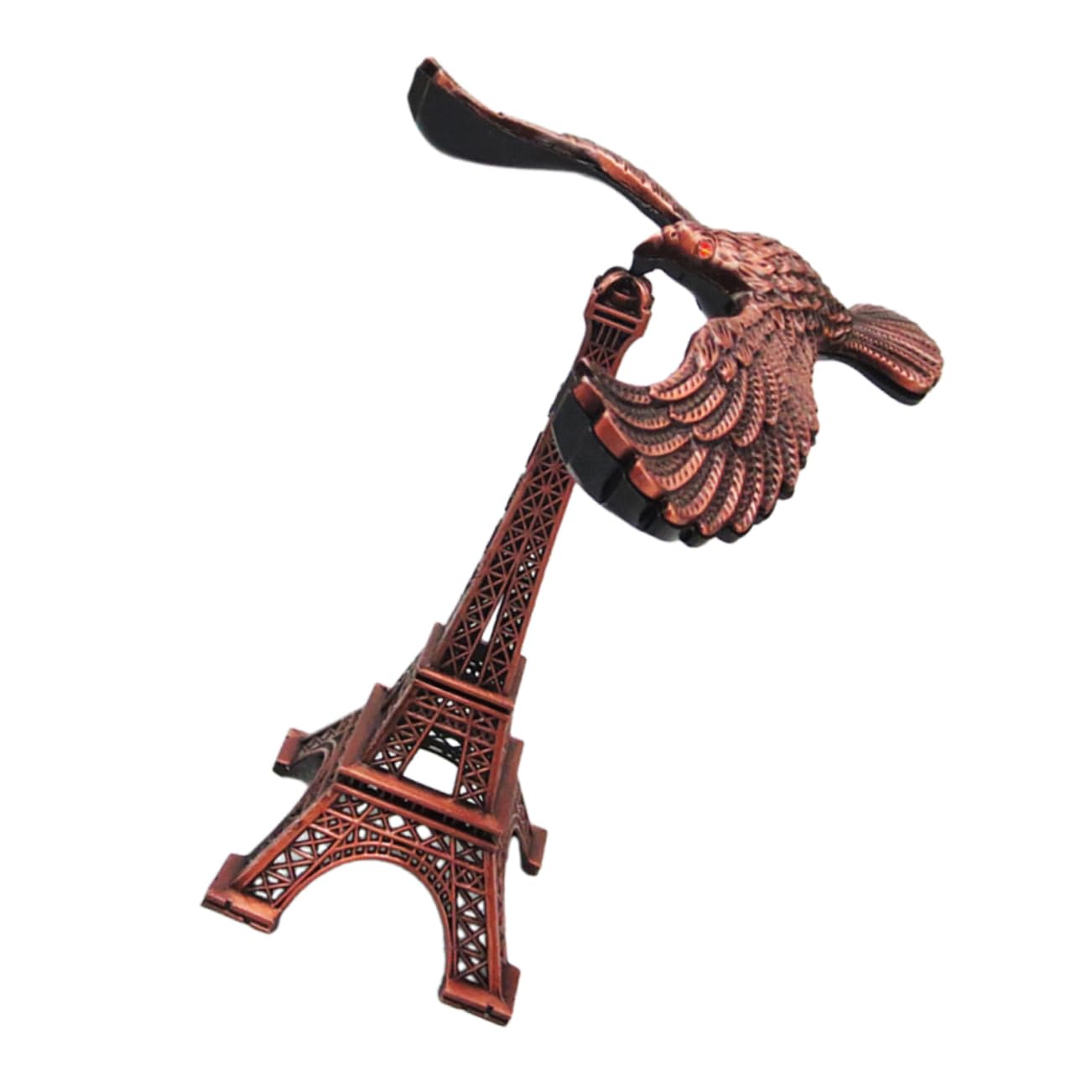 Lurrose Balanced Eagle Model Balance Eagle Art Craft Eiffel Tower Statue with Gravity Bird Balance Bird Toy Party Balance Eagle for Home Architecture Gift Alloy Office Desk
