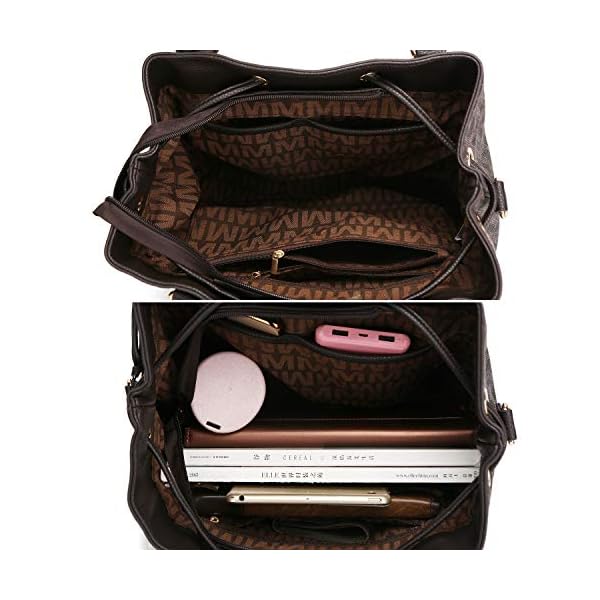 MKF-Collection-Shoulder-Bag-for-Women-PU-Leather-Pocketbook-Top-Handle-Crossbody-Purse-Tote-Satchel-Handbag MKF Collection Shoulder Bag for Women, PU Leather Pocketbook Top-Handle Crossbody Purse Tote Satchel Handbag Chocolate