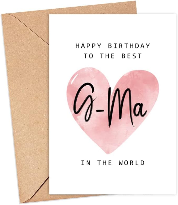 MoltDesignsHappy Birthday To The Best G-Ma In The World Card - G-Ma Birthday Card - G-Ma Card - Mother's Day Gift - Happy Birthday Card Happy Birthday Mom