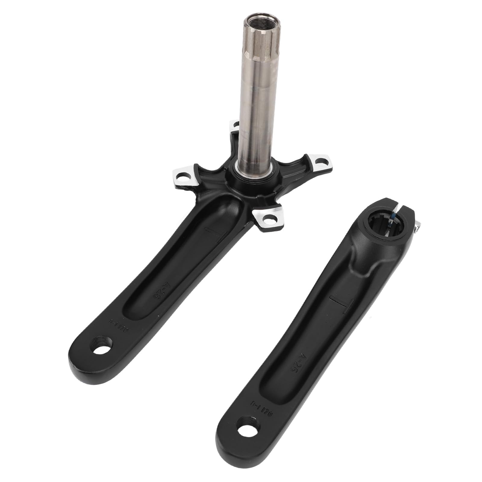 POENVFPO Mechanizm Korbowy do Roweru Górskiego, Zestaw Ramion Korby ze Stopu Aluminium 170 Mm 104 BCD z Zestawem Suportu, Przenoszenie Mocy Obrabiane CNC dla Rowerzystów BMX Szosowych Rowerów