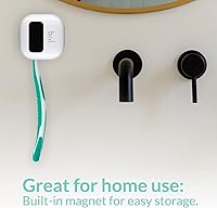 Vista 4 de Bril UV-C Toothbrush Cleaner, Portable Brush Cover, Holder, and Travel Case for Any Size Toothbrush, White, Black, Navy (3 Pack)