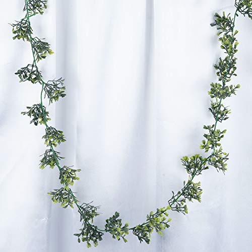 BalsaCircle 2 pcs 5 ft Long Dark and Light Green Artificial Leaves Greenery Garlands Wedding Arrangements Decorations Supplies