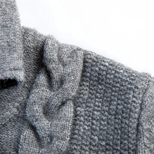Men'S Autumn and Winter Knitted Pullover Half-Zip Long-Sleeved Patterned Knitted Warm Sweater4