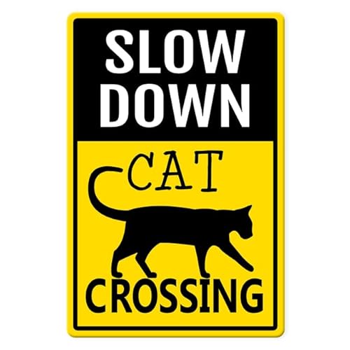 Horienteeon Cartello in alluminio con scritta "Slow Down", 30 x 40 cm, in alluminio robusto, antiruggine, decorazione con animali che attraversano la strada, per cortile, fattoria all'aperto