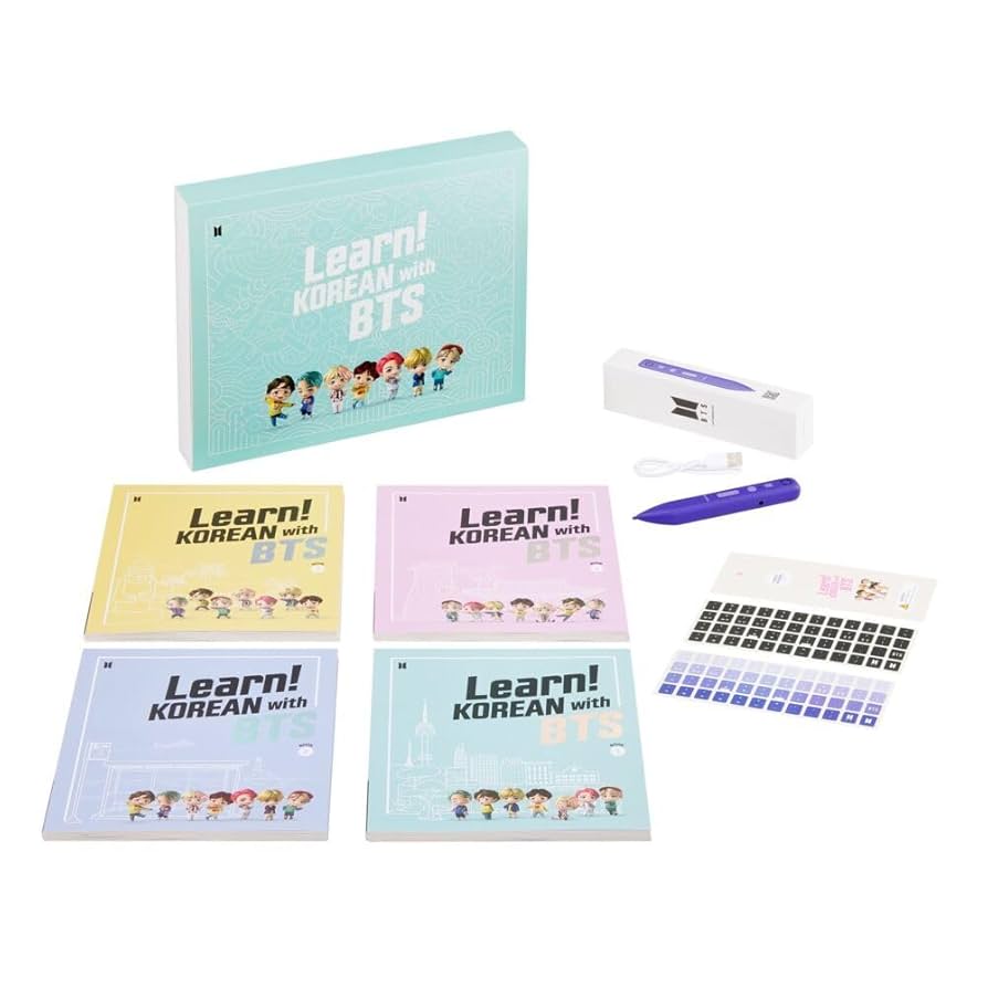 Learn! KOREAN With BTS | 4-Book Set | With Motipen | Korean