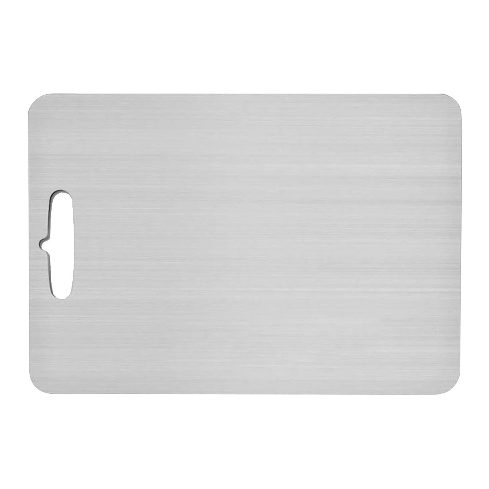 Tagliere in titanio 28 x 39 x 0,15 cm, in acciaio inox, per cucina, portatile, 304, per uso alimentare, per carne, frutta, verdura, lavabile in lavastoviglie, può essere appeso