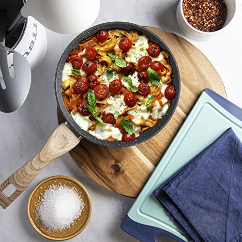 Country Kitchen Cookware Forged Aluminum Frying Pan, Non Stick Speckled Skillet, For Gas, Electric, Induction Cooktop, 8 Inches (Charcoal) 3 Gallery Image Country Kitchen Cookware Forged Aluminum Frying Pan, Non Stick Speckled Skillet, For Gas, Electric, Induction Cooktop, 8 Inches (Charcoal) 3 Gallery Image