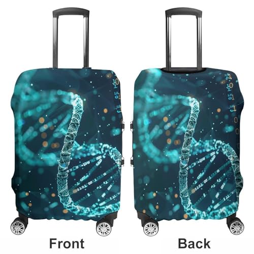 DNA Double Helix Luggage Cover, Elastic Luggage Protector Fits 19-32in Suitcases, Washable & Anti-Scratch Suitcase Cover for Men Women XL3
