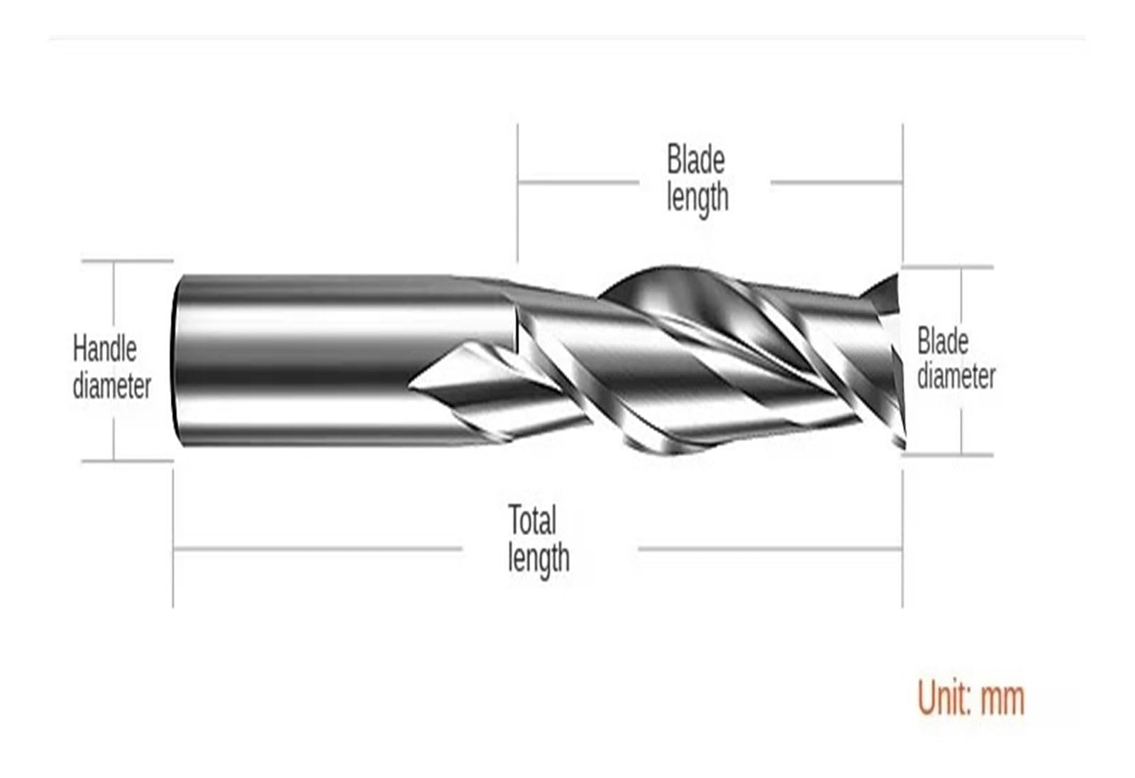 1pc HRC55 2 flet Cnc do frezowania aluminium frez ze stali wolframowej węglika płaskie dno frezy CNC mechaniczne białe narzędzia(12x45x12Dx100)