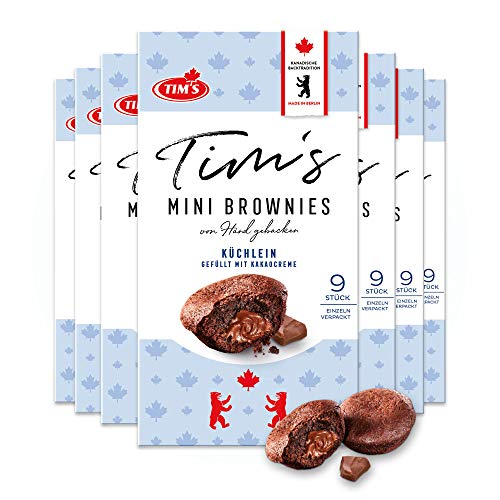 Tim's Mini Brownies 7x180 g I Minimuffins mit cremiger Kakaofüllung I 9 einzeln verpackte saftige Cupcakes ohne Konservierungsstoffe I Kaffeegebäck I Traditionelle kanadische Backwaren Made in Germany
