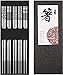 Palillos chinos acero inoxidable, (5 Pares)japoneses metal Sushi palillos regalo principiante Corea, restaurante Reutilizable lujoso palillos (Palillos chinos)