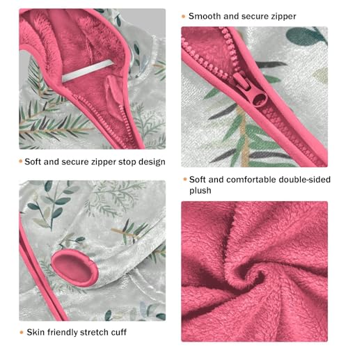 OTVEE Christmas Winter Leaves Kids Hoodie Jacket Fall Spring Full Zip Warm Outwear Coat3