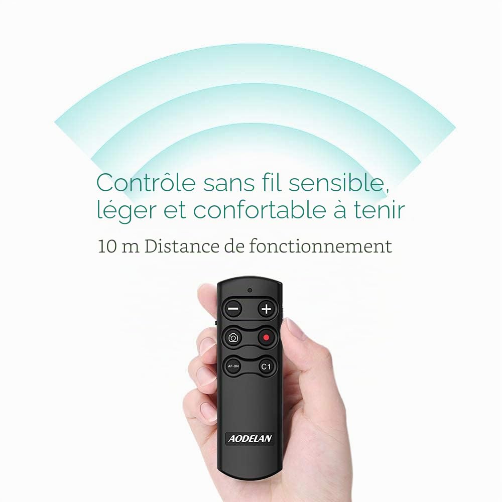 AODELAN Télécommande sans Fil pour Sony a6100, a6400, a6600, a7c, a7 III, a7R III, a7R IV, a9, a9 II, DSC-RX0 II, DSC-RX100 VII, ZV-1 Remplace Sony RMT-P1BT