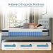 Doublelife Super King Mattress 6FT,10.2 Inch Gel Memory Foam 9 Zone Orthopedic Mattress, Breathable Foam with Individually Pocket Spring, Motion Isolation(180x200x26cm)