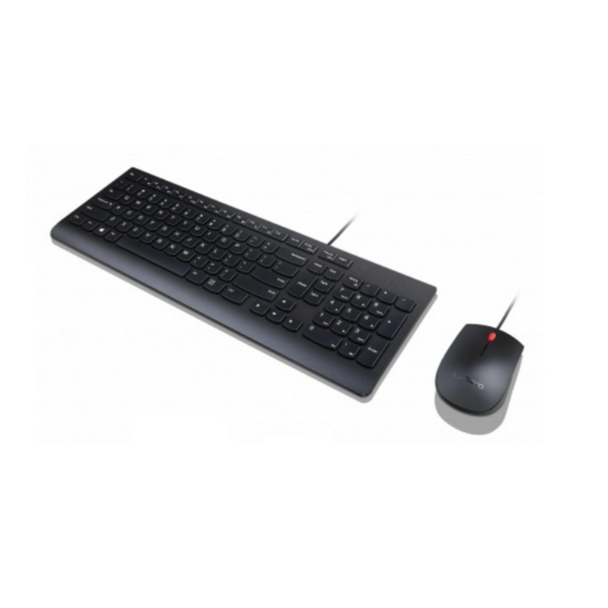 Lenovo Combo 300 USB, Teclado y ratón con Cable de tamaño Completo, ergonómico, ratón Izquierdo o Derecho, ratón óptico, GX30M39606, Negro