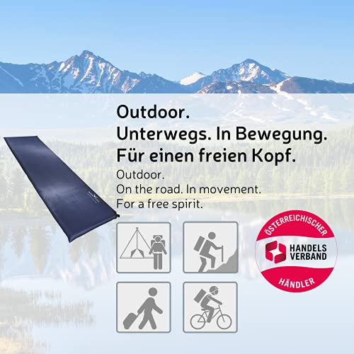 Black Crevice selbstaufblasbare Luftmatratze, Mittelblau, 3 cm