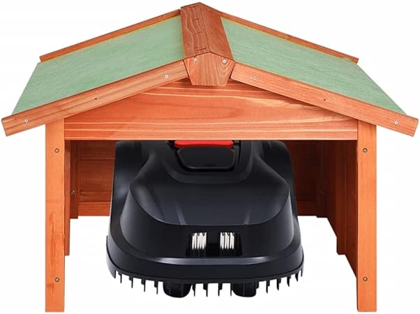 Review INLIFE Robotic Lawn Mower Garage 28.3″x34.3″x19.7″ Solid Firwood