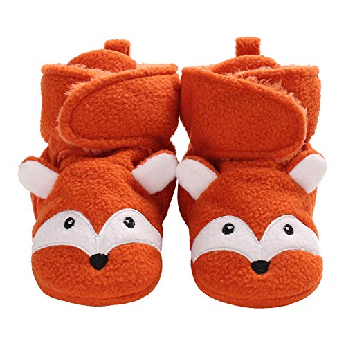 Image of iDzn Baby Girls Boys Cozy Fleece Booties Elephent Fox Duck Panda Sheep Design Newborn Shoes Infant Footwear