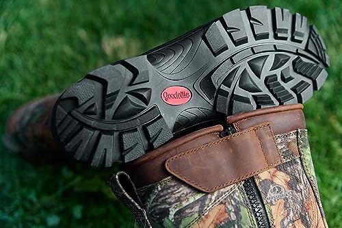 GOODVILLE PreyMaster Men's Waterproof Snake Boots - Puncture and Slip-Resistant, Knee High Pull On Snake Shoes for Men - 17 Inches Height, Comfortable Rubber sole, Premium Breathable Leather with Mossy Oak Camo, Made with SnakeGuard Extreme Material, Hunting Boot with Zipper3