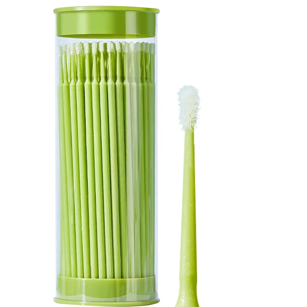 Micro Swabs for Eyelash Extension, Makeup Cotton Swabs Microswabs, Cotton Swabs with Flocked Heads, 90 * 3.7mm - 100 Pcs