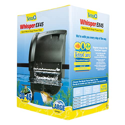 Image of Tetra Whisper EX 45 Filter For 30 To 45 Gallon aquariums, Silent Multi-Stage Filtration, Blacks /Grays