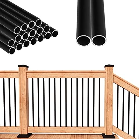 Senmit 36" Aluminium Deck Balusters - Matte Black Cover