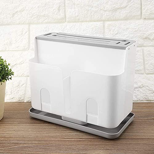 Keukengerei Houder met Messenblok, Gebruiksvoorwerp Crock Caddy Eetstokjes Spatel Lepel Organizer met Afdruiprek - Image 5