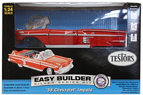 Testors Prepainted Metal Car Model Kit, Red